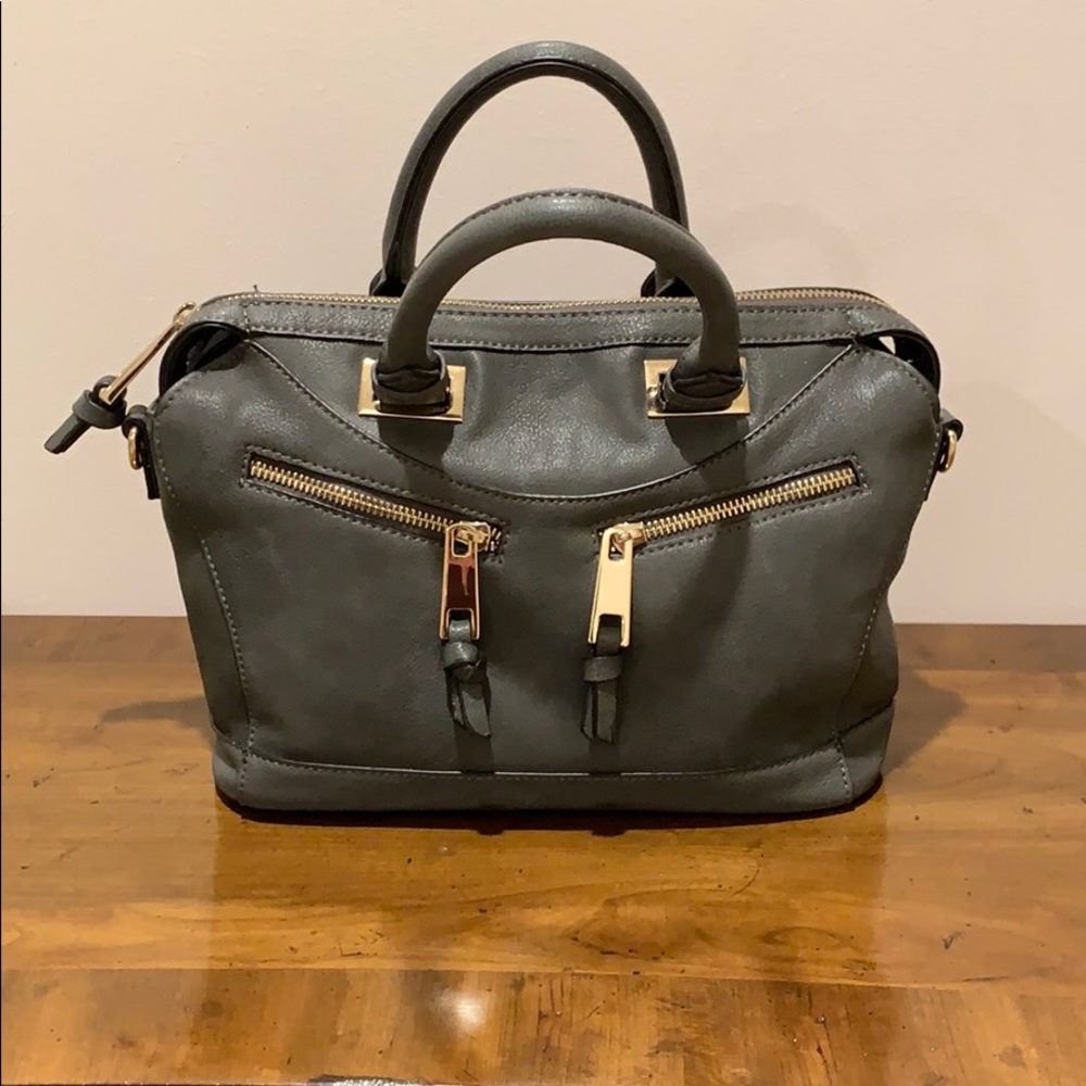Leather bag with long strap